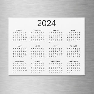 Klassisches Schwarz-Weiß-Magnet 2024 Magnetkarte