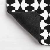 Klassisches Schwarz-Weiß-Mamluks-Muster Mousepad (Ecke)