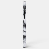 Klassisches Schwarz-Weiß-Marmor-Muster Case-Mate iPhone Hülle (Hinten/Links)