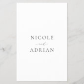 Klassisches Schwarz-Weiß-Menü Flyer (Hinten)