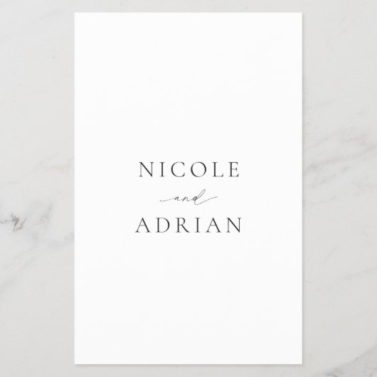 Klassisches Schwarz-Weiß-Menü Flyer (Hinten)