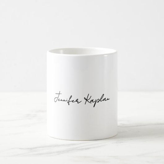 Klassisches Schwarz-Weiß-Minimalist-Professional Kaffeetasse (Mittel)