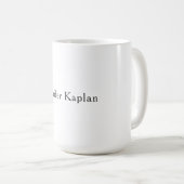 Klassisches Schwarz-Weiß-Minimalist-Professional Kaffeetasse (VorderseiteRechts)