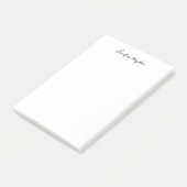 Klassisches Schwarz-Weiß-Minimalist-Professional Post-it Klebezettel (angewinkelt)