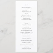 Klassisches Schwarz-Weiß-Monogramm Elegante Hochze Programm (Vorderseite)