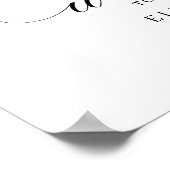 Klassisches Schwarz-Weiß-Monogramm-Wappen Poster (Ecke)