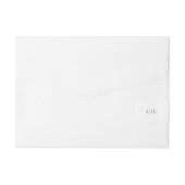 Klassisches Schwarz-Weiß-Monogramm-Wraparound-Etik Rundum-Adressaufkleber (Rückseite)