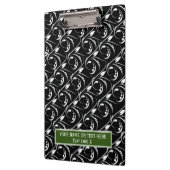 Klassisches Schwarz-Weiß-Muster für Abstrakte Blum Klemmbrett (Links)