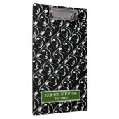 Klassisches Schwarz-Weiß-Muster für Abstrakte Blum Klemmbrett (Rechts)