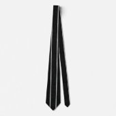 Klassisches Schwarz-Weiß Pinstripe Kleid Krawatte (Vorderseite)