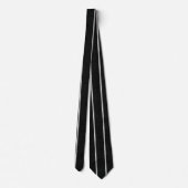 Klassisches Schwarz-Weiß Pinstripe Kleid Krawatte (Rückseite)