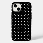 Klassisches Schwarz-Weiß-Polka-Punktmuster 14 Case-Mate iPhone Hülle (Rückseite)
