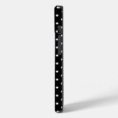 Klassisches Schwarz-Weiß-Polka-Punktmuster 14 Case-Mate iPhone Hülle (Rückseite / Links)