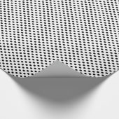 Klassisches Schwarz-Weiß-Polka-Punktmuster Geschenkpapier (Ecke)