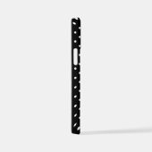 Klassisches Schwarz-Weiß-Polka-Punktmuster iPhone Hülle (Rechte Seite)