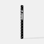 Klassisches Schwarz-Weiß-Polka-Punktmuster iPhone Hülle (Linke Seite)