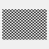 Klassisches Schwarz-Weiß-Schachbrett   Geschenkpapier Set (Vorderseite 2)