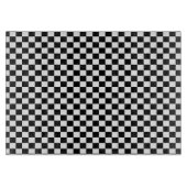 Klassisches Schwarz-Weiß-Schachbrett Schneidebrett (Vorderseite)