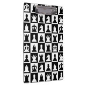 Klassisches Schwarz-Weiß-Schachbrettmuster Klemmbrett (Rechts)