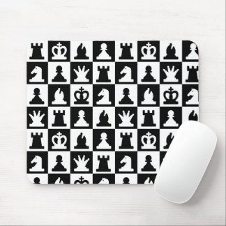 Klassisches Schwarz-Weiß-Schachbrettmuster Mousepad