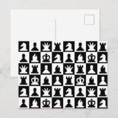 Klassisches Schwarz-Weiß-Schachbrettmuster Postkarte (Vorne/Hinten)