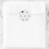 Klassisches Schwarz-weiß Spider Web-Halloween-Part Runder Aufkleber (Tasche)