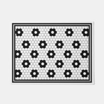 Klassisches Schwarz-Weiß-Vintages Fliesendesign Kl