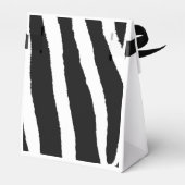Klassisches Schwarz-Weiß-Zebra-Muster Geschenkschachtel (Rückseite)