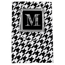 Klassisches Schwarz-weißes Hahnentrittmuster | Mod