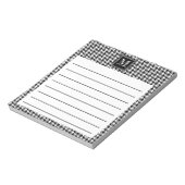 Klassisches Schwarz-weißes Hahnentrittmuster | Mod Notizblock (Rotiert)