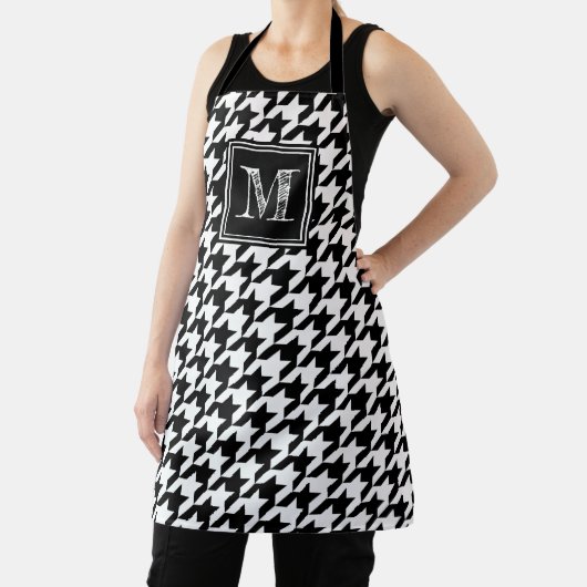 Klassisches Schwarz-weißes Hahnentrittmuster | Mod Schürze (InSitu)
