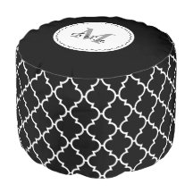 Klassisches Schwarz-weißes Quatrefoil Muster des