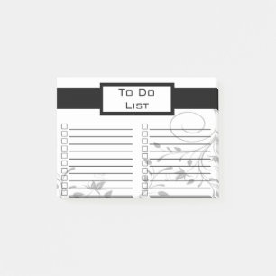 Klassisches Schwarz-weißes Wirbles der Frauen, zum Post-it Klebezettel