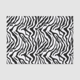 Klassisches Schwarz-weißes Zebramuster Seidenpapier