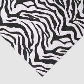 Klassisches Schwarz-weißes Zebramuster Seidenpapier (Ausschnitt)