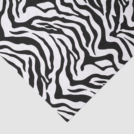 Klassisches Schwarz-weißes Zebramuster Seidenpapier (Ausschnitt)