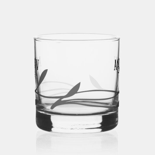 Klassisches Schwarzes Design mit Namen Whiskyglas (Links)