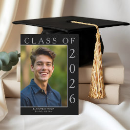 Klassisches Schwarzes Foto 2025 für Graduate Custo Einladung