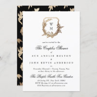 Klassisches Schwarzes Gold-Motiv für Paare Dusche