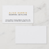 Klassisches schwarzes ~ Gold Visitenkarte (Vorne/Hinten)