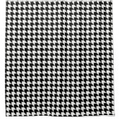 Klassisches Schwarzes Hahnentrittmuster Duschvorhang (Vorderseite)