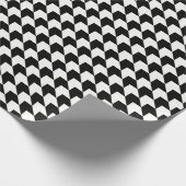 Klassisches Schwarzes Hahnentrittmuster Geschenkpapier (Ecke)