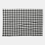 Klassisches Schwarzes Hahnentrittmuster Geschirrtuch (Horizontal)