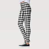 Klassisches Schwarzes Hahnentrittmuster Leggings (Links)
