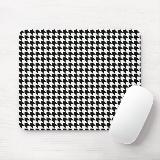 Klassisches Schwarzes Hahnentrittmuster Mousepad (Mit Mouse)