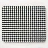 Klassisches Schwarzes Hahnentrittmuster Mousepad (Vorne)