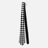 Klassisches schwarzes Houndstooth-Muster Krawatte (Vorderseite)