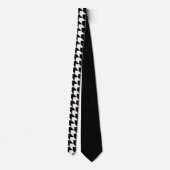 Klassisches schwarzes Houndstooth-Muster Krawatte (Rückseite)