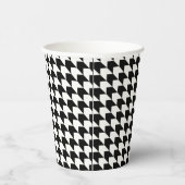 Klassisches schwarzes Houndstooth-Muster Pappbecher (Rechts)