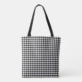 Klassisches schwarzes Houndstooth-Muster Tasche (Rückseite)